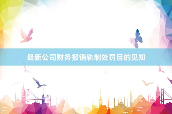 最新公司财务报销轨制处罚目的见知